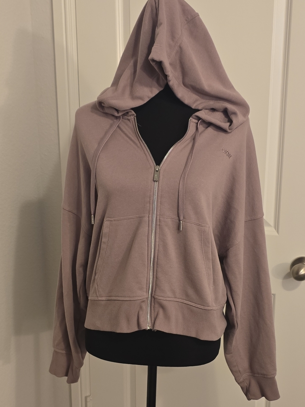 Dkny Dusty Lavender Zip Hoodie